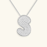 Collar de Diamantes con Inicial en Burbuja