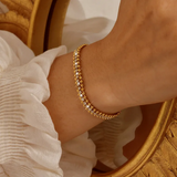 Pulsera de acero inoxidable con cadena de circonita
