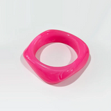 Pulsera cuadrada de acrílico de colores