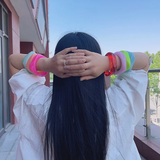 Pulsera cuadrada de acrílico de colores