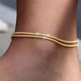 Tobillera con cadena para vacaciones en la playa