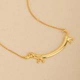 Collar Cane Salame en tono dorado