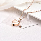 Collar con urna conmemorativa para mascotas – Colgante en forma de corazón con grabado de una pata