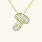 Collar de Diamantes con Inicial en Burbuja
