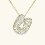 Collar de Diamantes con Inicial en Burbuja