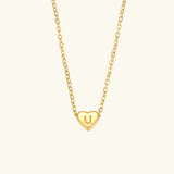 Collar de Oro con Inicial de Corazón