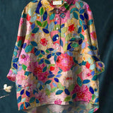Seraphina™ | Blusa de Lino Atemporal con Estampado