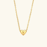 Collar de Oro con Inicial de Corazón