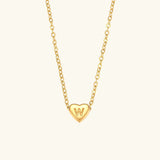 Collar de Oro con Inicial de Corazón
