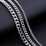 Collar minimalista con cadena cubana para hombre