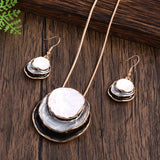 Conjunto Collar y Pendientes Boho Esmaltados Hecho A Mano