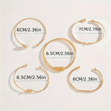 Conjunto Pulseras Nudo Elegante | Oro