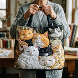 Bolso Acolchado Artesanal - Gatitos Durmiendo