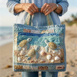 Bolso Tote Artesanal Acolchado - Tortugas Marinas