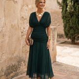 Vestido maxi elegante para fiesta con escote en corazón