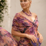 Vestido maxi elegante para fiesta con escote en corazón