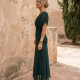 Vestido maxi elegante para fiesta con escote en corazón