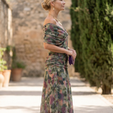 Vestido maxi elegante para fiesta con escote en corazón