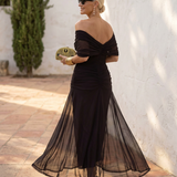 Vestido maxi elegante para fiesta con escote en corazón