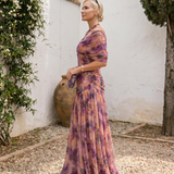 Vestido maxi elegante para fiesta con escote en corazón
