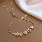 Pulsera Margarida de Cristal en Oro