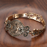 Elegante pulsera de cristal negro