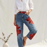 Sophia - Pantalones florales elegantes