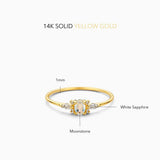 Anillo Piedra Luna Musa | Oro